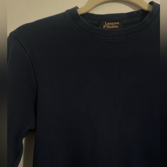 Lanigan & Hulme 100% Cotton Long Sleeve Shirt | Men’s S | Navy Luxury Basic - Picture 5 of 9